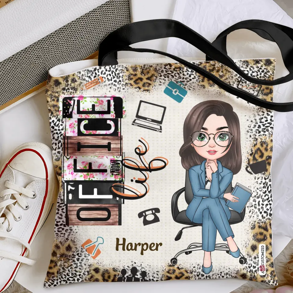 Personalized Custom Tote Bag - Birthday Gift For Office Staff - Office Life V2