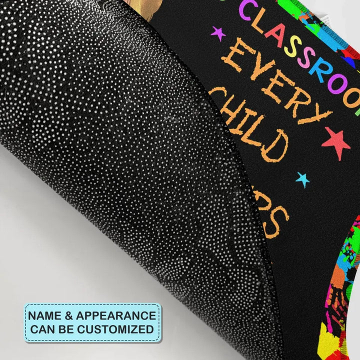 Personalized Custom Doormat - Teacher's Day, Appreciation Gift For Teacher - Welcome To The Class Every Child Matters