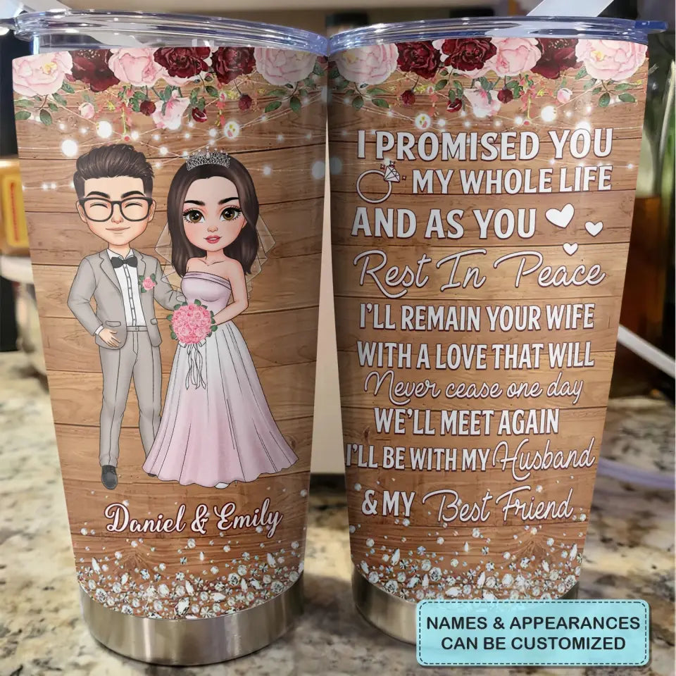 Personalized Custom Tumbler - Anniversary, Wedding Gift For Couple - This Girl Loves Her Husband