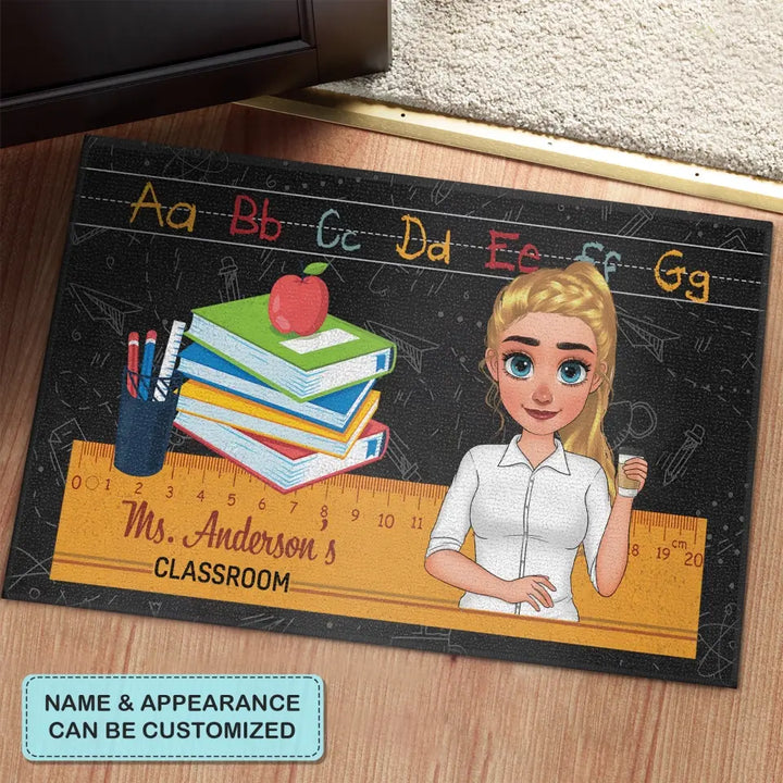 Personalized Custom Doormat - Teacher's Day, Appreciation Gift For Teacher - Welcome To My Classroom