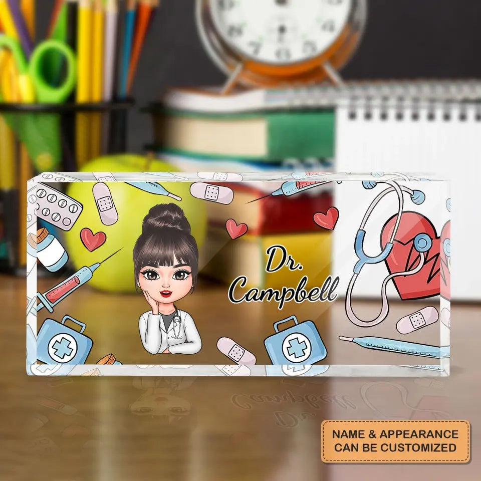 Personalized Custom Desk Plate - Nurse's Day, Appreciation Gift For Nurse - Welcome To My Office
