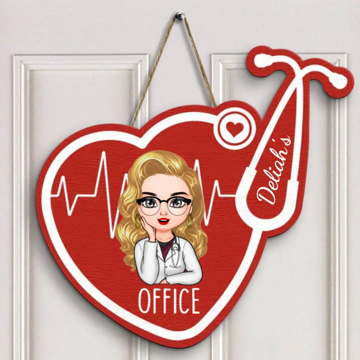 Personalized Custom Door Sign - Nurse's Day, Appreciation Gift For Nurse - Welcome To My Office