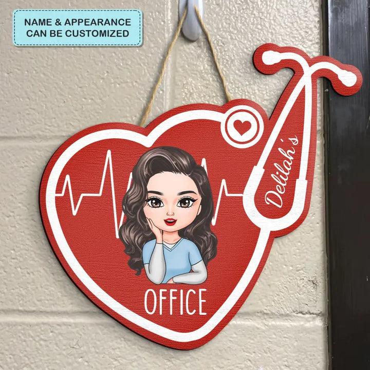 Personalized Custom Door Sign - Nurse's Day, Appreciation Gift For Nurse - Welcome To My Office