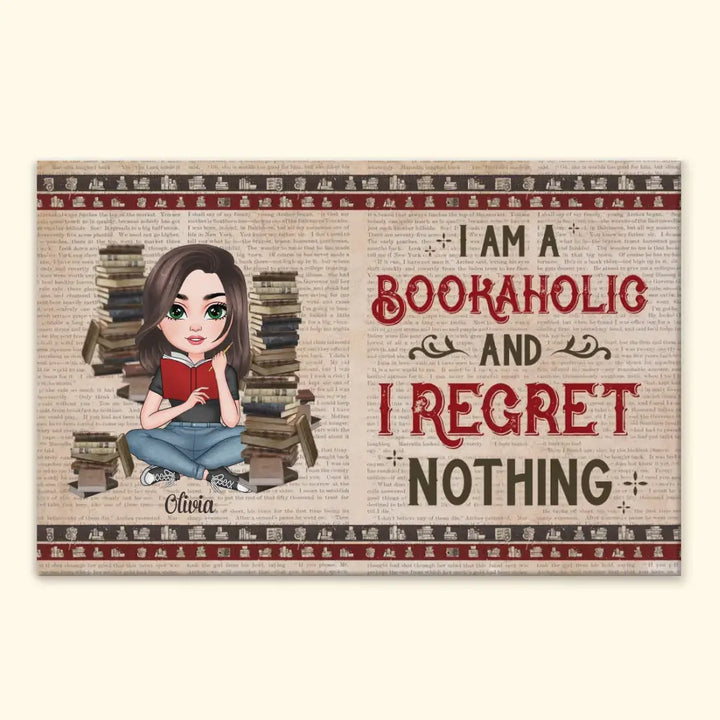 Personalized Custom Wrapped Canvas - Birthday & Christmas Gift For Book Lover - I Am A Bookaholic