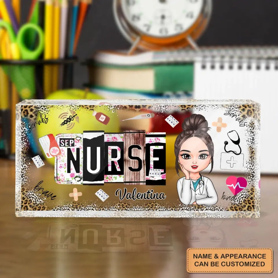 Personalized Custom Desk Plate - Nurse's Day, Appreciation Gift For Nurse, Doctor - Nurse Life