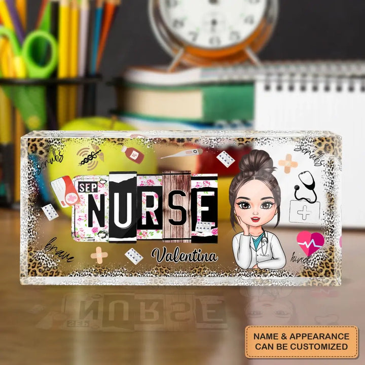 Personalized Custom Desk Plate - Nurse's Day, Appreciation Gift For Nurse, Doctor - Nurse Life