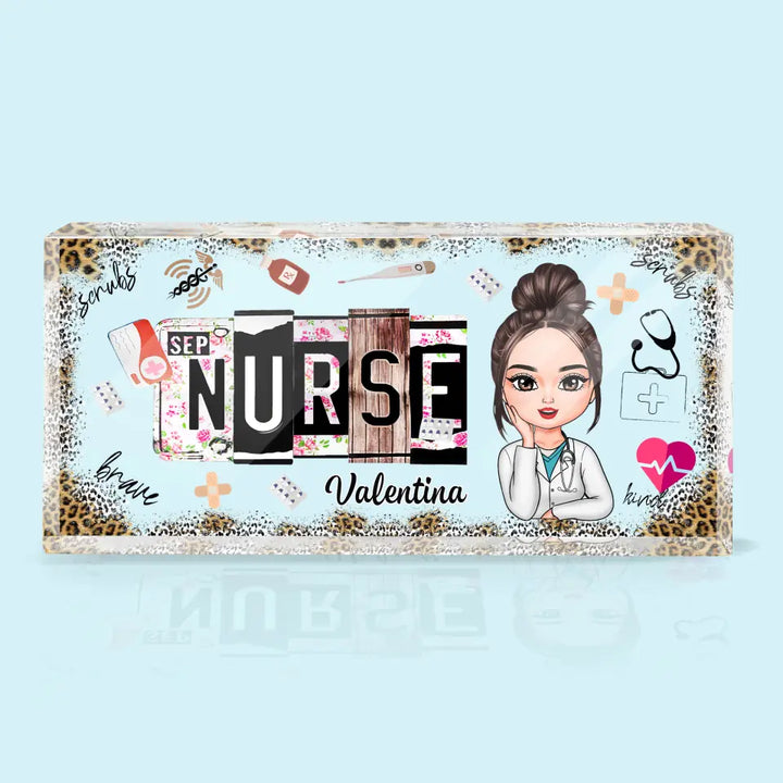 Personalized Custom Desk Plate - Nurse's Day, Appreciation Gift For Nurse, Doctor - Nurse Life