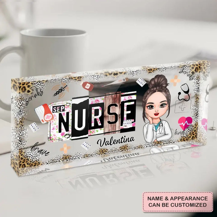 Personalized Custom Desk Plate - Nurse's Day, Appreciation Gift For Nurse, Doctor - Nurse Life