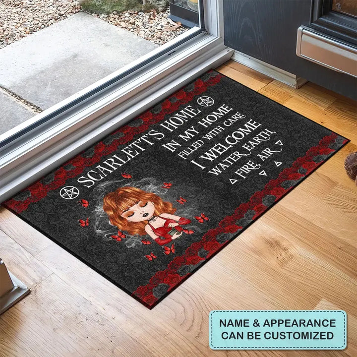 Personalized Custom Doormat - Gift For Wiccan - In My Home Filled With Care