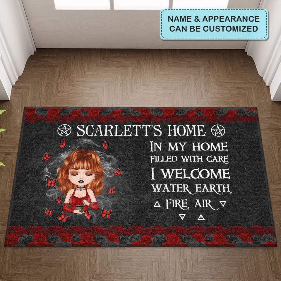 Personalized Custom Doormat - Gift For Wiccan - In My Home Filled With Care
