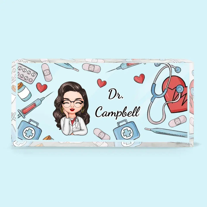 Personalized Custom Desk Plate - Nurse's Day, Appreciation Gift For Nurse - Welcome To My Office
