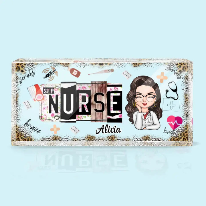 Personalized Custom Desk Plate - Nurse's Day, Appreciation Gift For Nurse, Doctor - Nurse Life