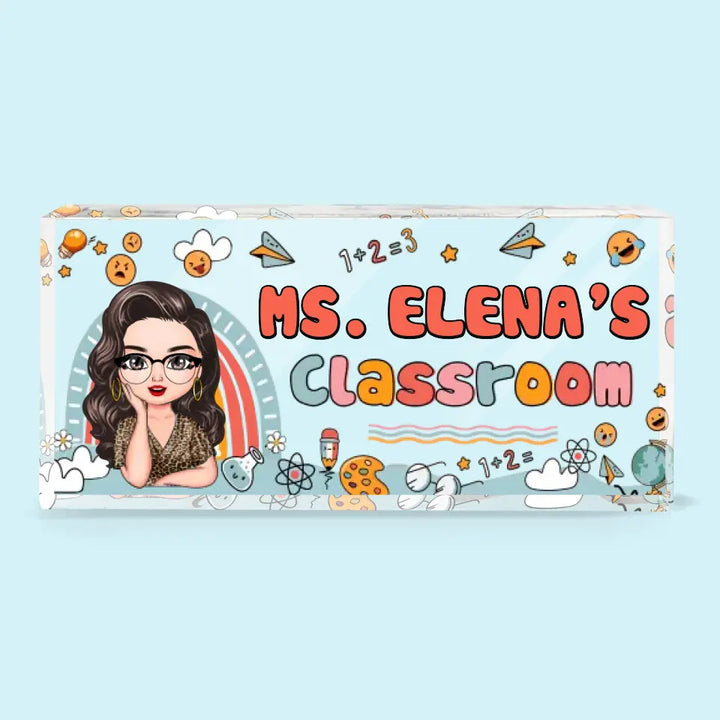 Personalized Custom Desk Plate - Teacher's Day, Appreciation Gift For Teacher - Everyone Is Welcome Here