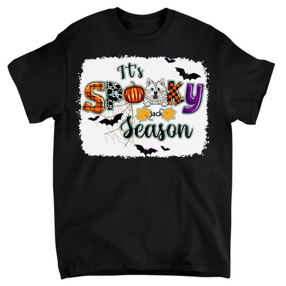 Personalized Custom T-shirt - Halloween Gift For Dog Love, Dog Dad, Dog Mom, Dog Owner - It's Spooky Season