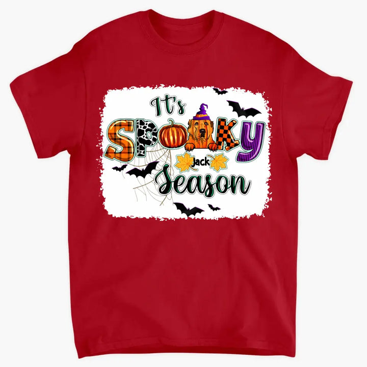 Personalized Custom T-shirt - Halloween Gift For Dog Love, Dog Dad, Dog Mom, Dog Owner - It's Spooky Season