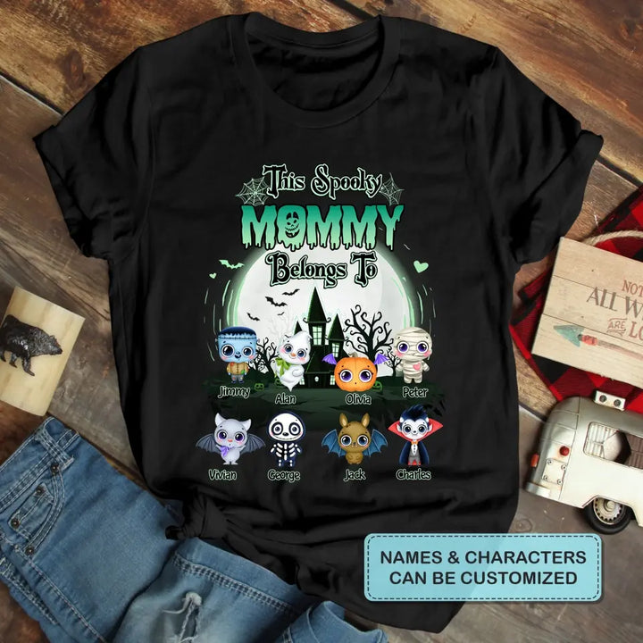 Personalized Custom T-shirt - Halloween Gift For Mom, Grandma - This Spooky Grandma Belongs To