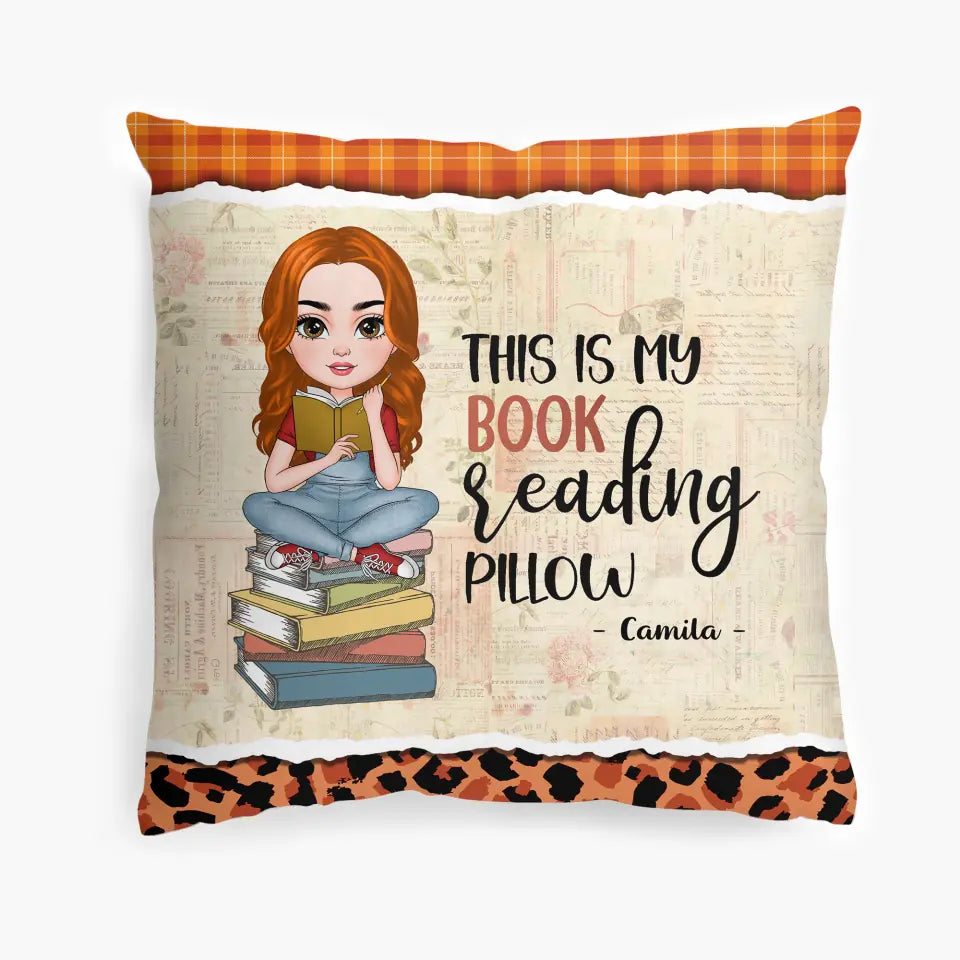 Personalized Custom Pillow Case - Gift For Reading Lover - This Is My Book Reading Pillow