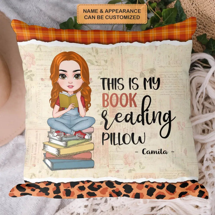 Personalized Custom Pillow Case - Gift For Reading Lover - This Is My Book Reading Pillow