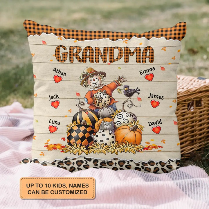 Personalized Custom Pillow Case - Mother's Day, Fall Gift For Grandma, Mom - Grandma's Love