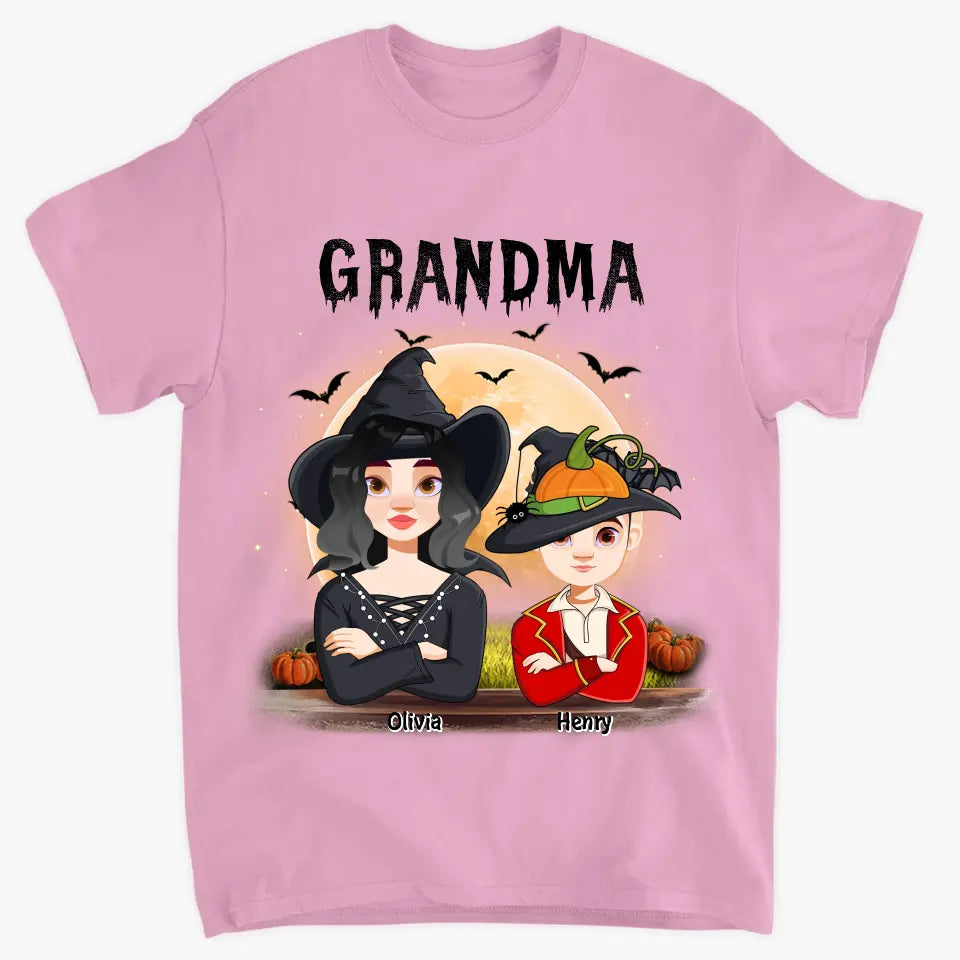 Personalized Custom T-shirt - Halloween Gift For Mom, Grandma - Grandkids Halloween
