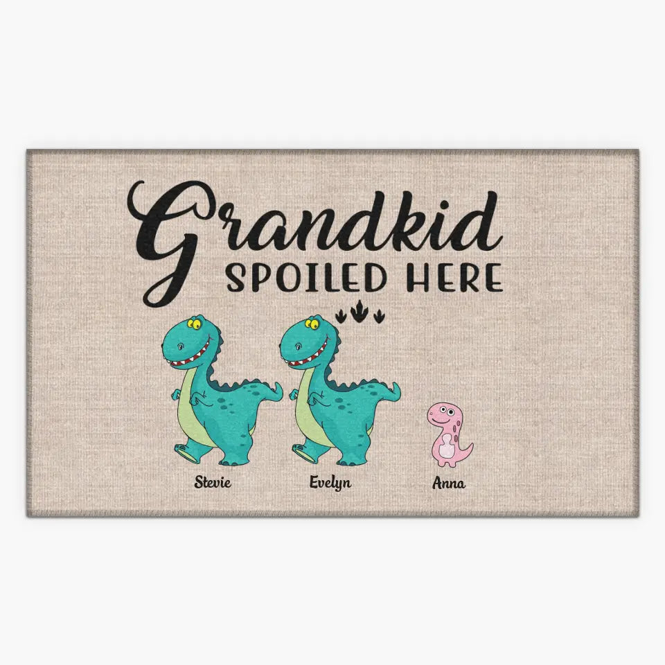 Personalized Custom Doormat - Mother's Day, Father's Day, Welcoming Gift For Grandma, Grandpa, Mom, Dad - Spoiled Grandkids