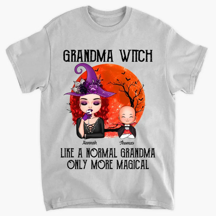 Personalized Custom T-shirt - Halloween Gift For Mom, Grandma - Grandma Witch
