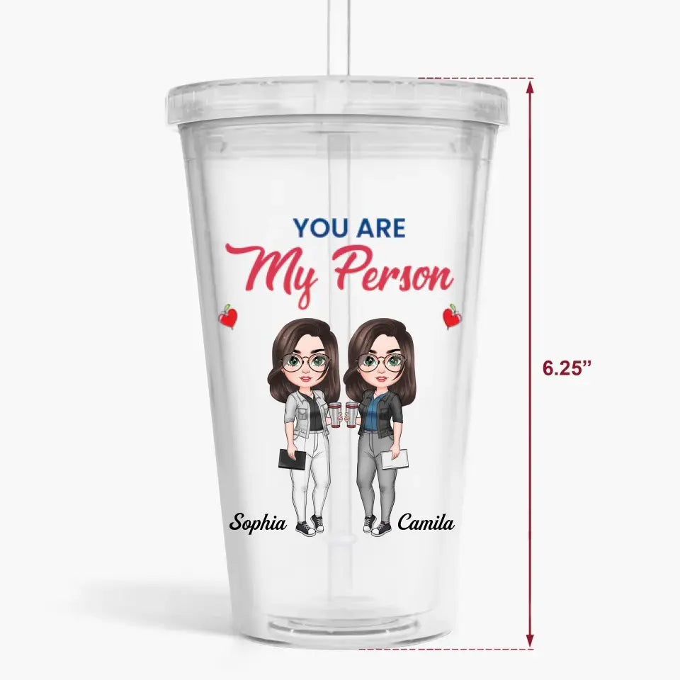Personalized Custom Acrylic Tumbler - Teacher's Day, Appreciation Gift For Teacher, Colleague - Work Made Us Colleagues