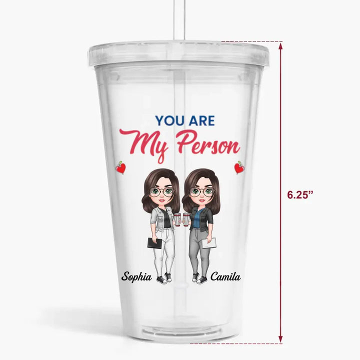 Personalized Custom Acrylic Tumbler - Teacher's Day, Appreciation Gift For Teacher, Colleague - Work Made Us Colleagues