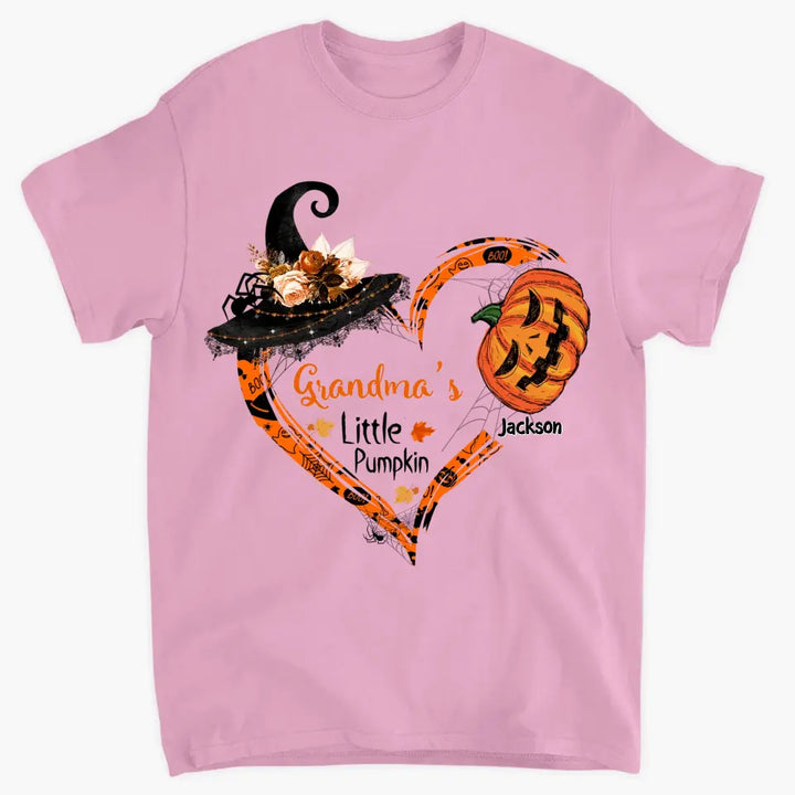 Personalized Custom T-shirt - Halloween Gift For Grandma, Mom - Nana's Little Pumpkin
