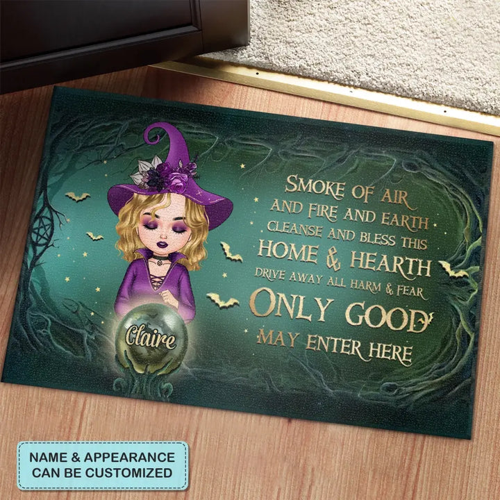 Personalized Custom Doormat - Halloween Gift For Wiccan - Only Good May Enter Here