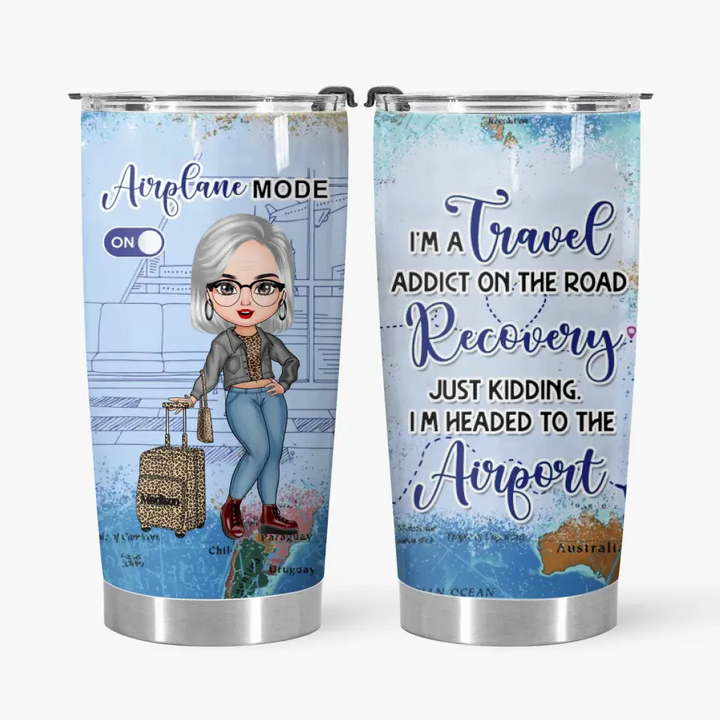 Personalized Custom Tumbler - Summer, Vacation Gift For Traveling Lover - I'm Headed To The Airport