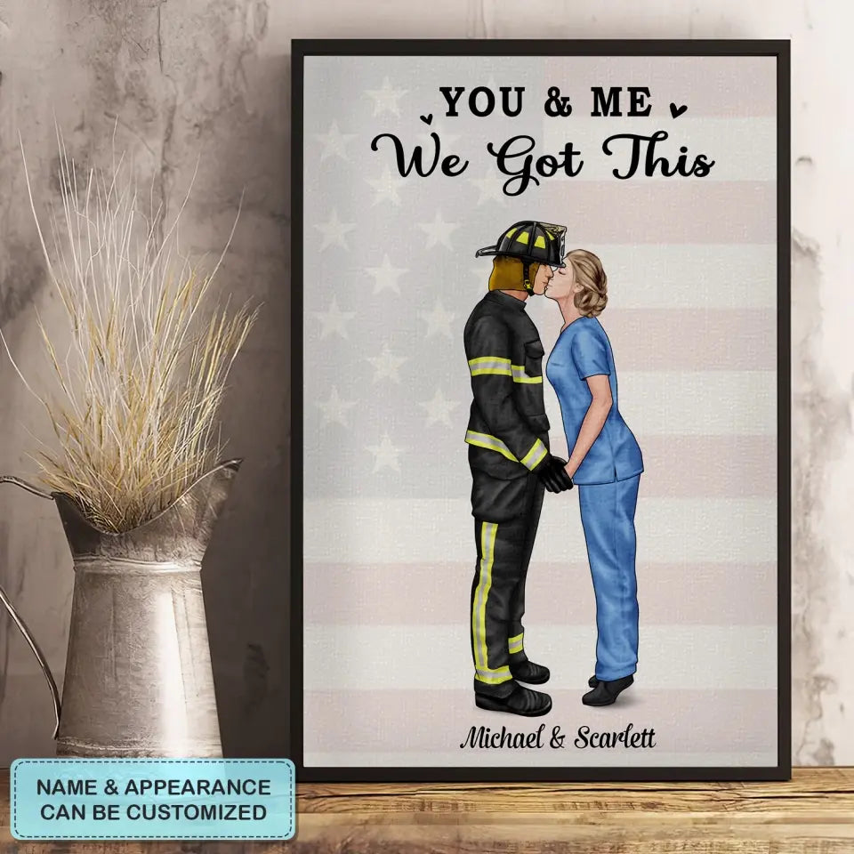Personalized Custom Poster/Wrapped Canvas - Anniversary Gift For Couple - You And Me We Got This