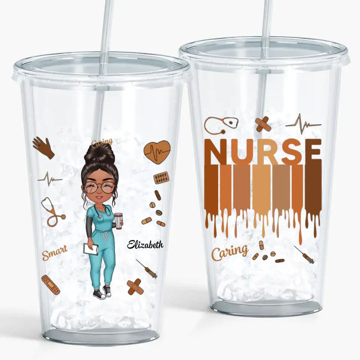 Personalized Custom Acrylic Tumbler - Nurse's Day, Appreciation Gift For Nurse - Love Nurse Life