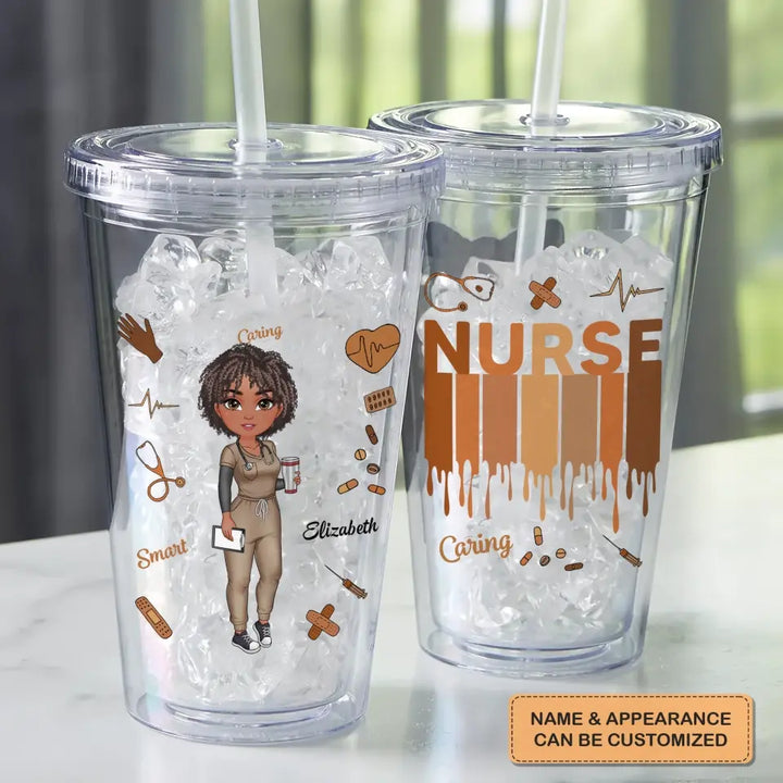 Personalized Custom Acrylic Tumbler - Nurse's Day, Appreciation Gift For Nurse - Love Nurse Life