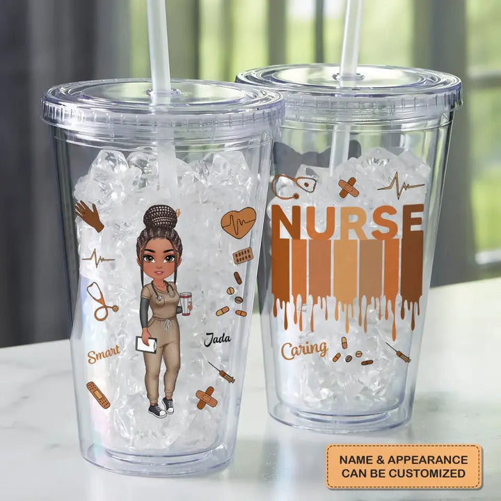 Personalized Custom Acrylic Tumbler - Nurse's Day, Appreciation Gift For Nurse - Love Nurse Life