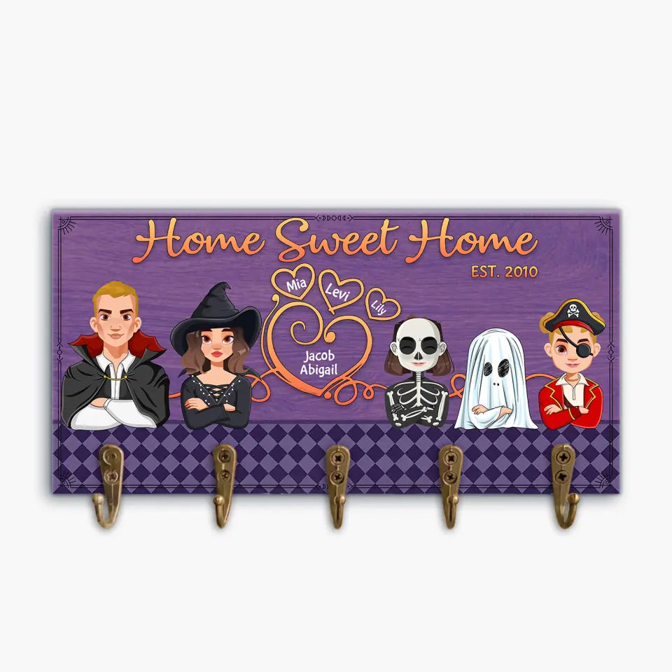 Personalized Custom Key Holder - Halloween Gift For Family - Home Sweet Home Halloween