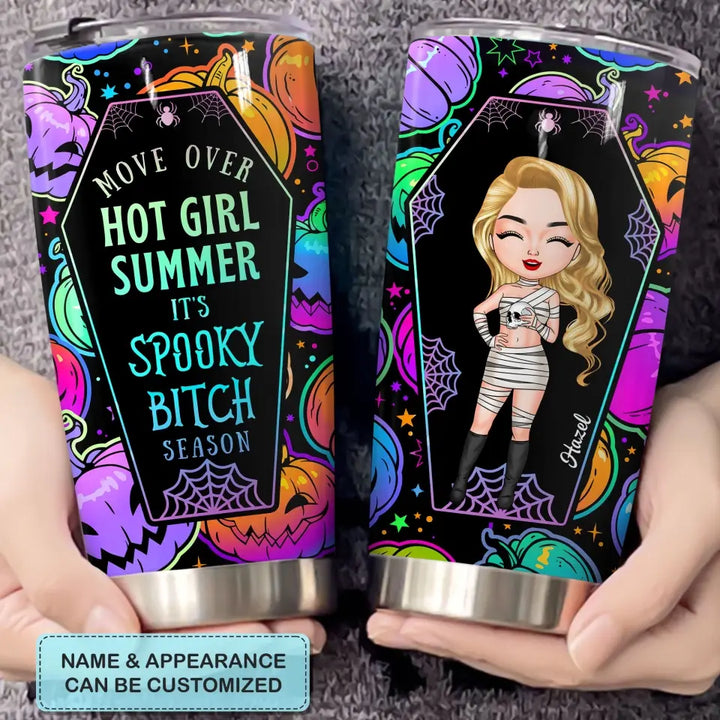 Personalized Custom Tumbler - Halloween Gift For Friend, Best Friend - Move Over Hot Girl Summer