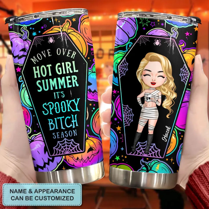 Personalized Custom Tumbler - Halloween Gift For Friend, Best Friend - Move Over Hot Girl Summer