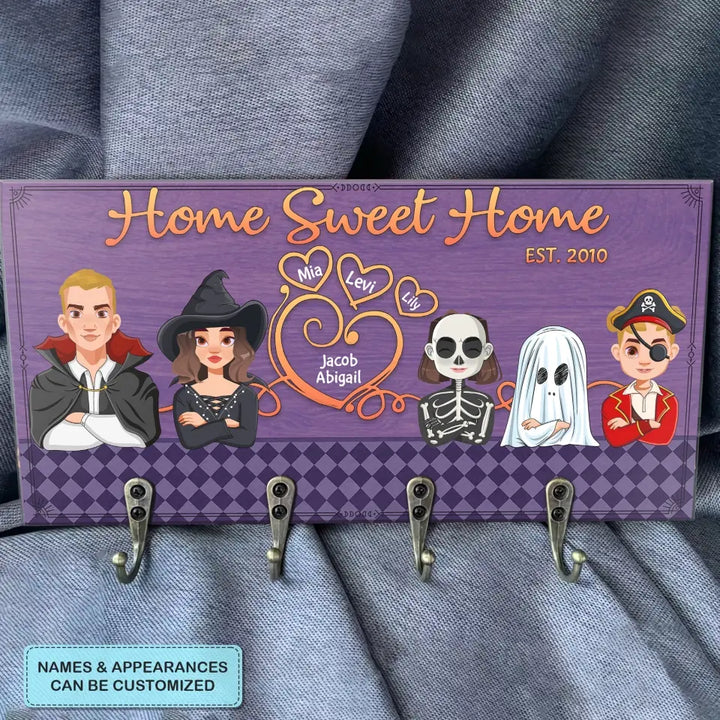 Personalized Custom Key Holder - Halloween Gift For Family - Home Sweet Home Halloween