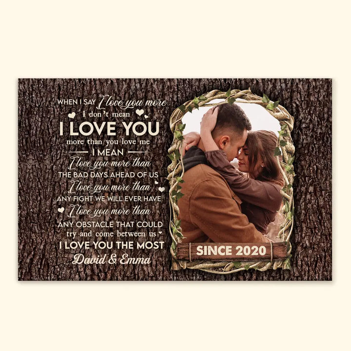 Personalized Custom Wrapped Canvas - Anniversary Gift For Couple - I Love You The Most