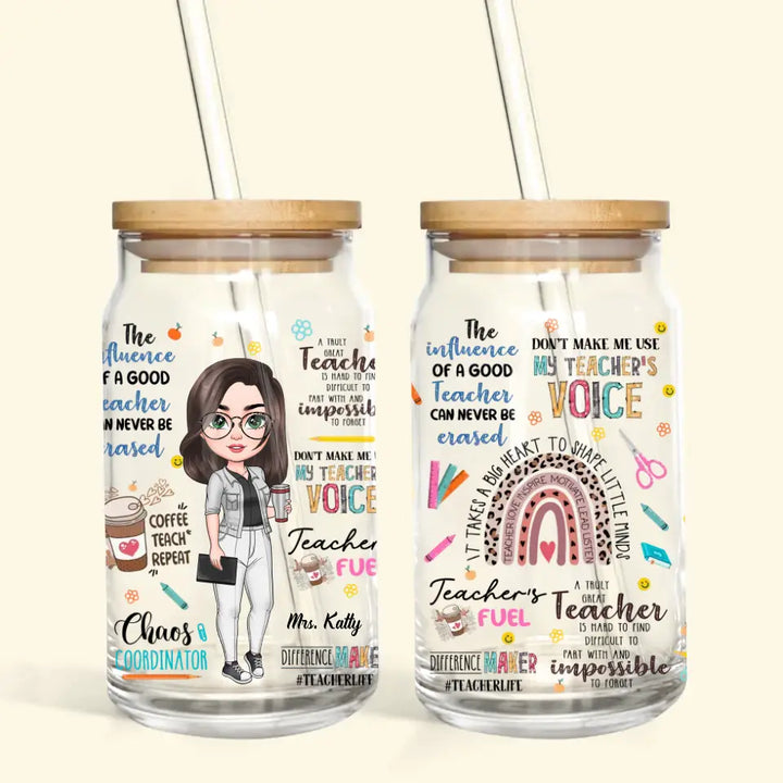 Personalized Custom Glass Can - Birthday, Teacher's Day Gift For Teacher - A Truly Teacher