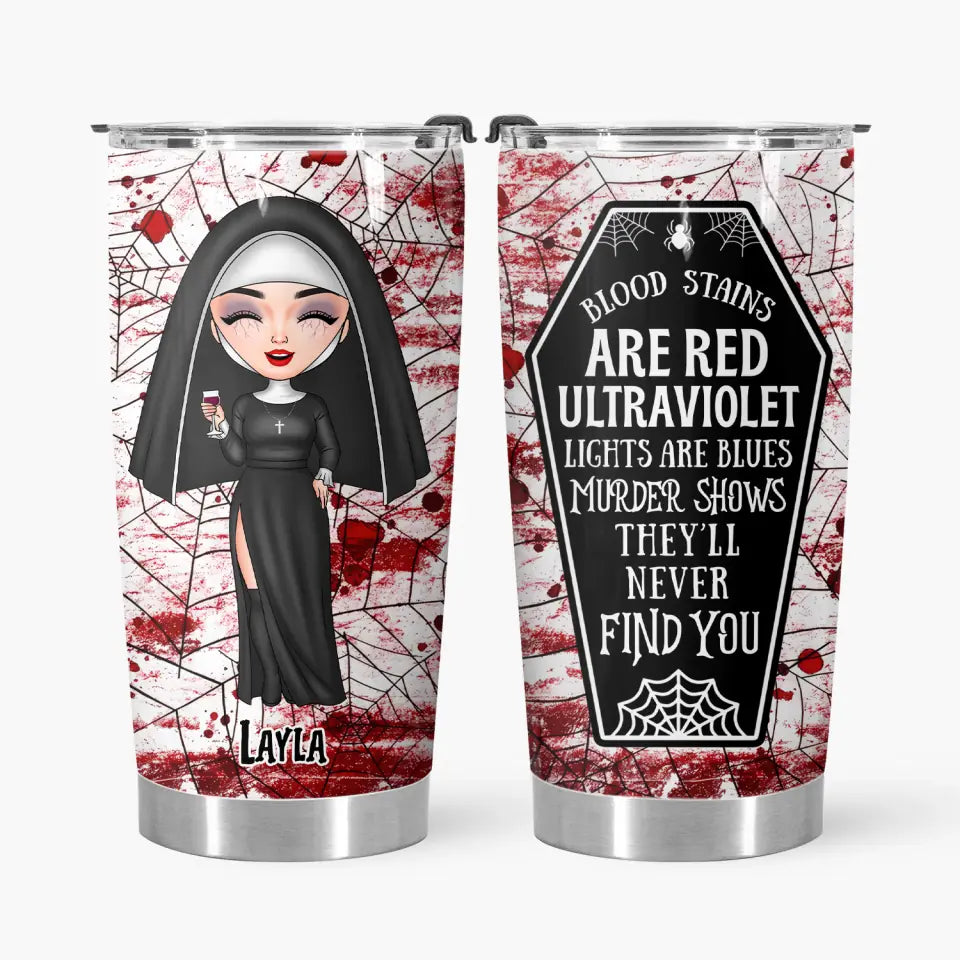 Personalized Custom Tumbler - Halloween Gift For Friends, Besties, Sisters - Just A Girl Who Loves Horror Movies