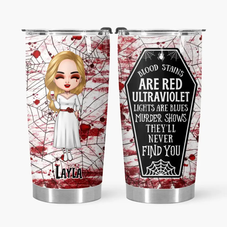 Personalized Custom Tumbler - Halloween Gift For Friends, Besties, Sisters - Just A Girl Who Loves Horror Movies