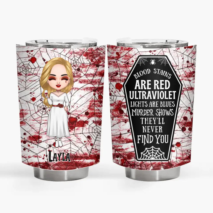 Personalized Custom Tumbler - Halloween Gift For Friends, Besties, Sisters - Just A Girl Who Loves Horror Movies