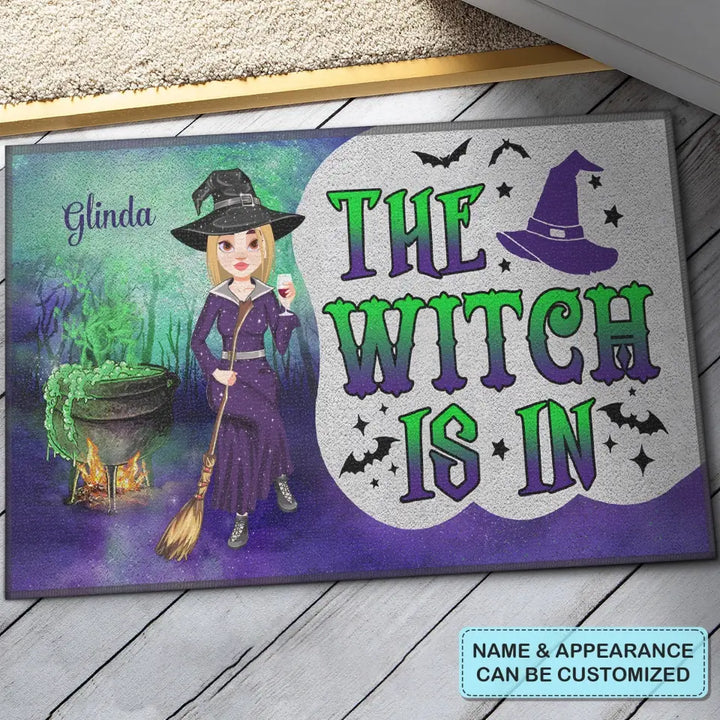 Personalized Custom Doormat - Halloween Gift For Witch - The Witch Is In