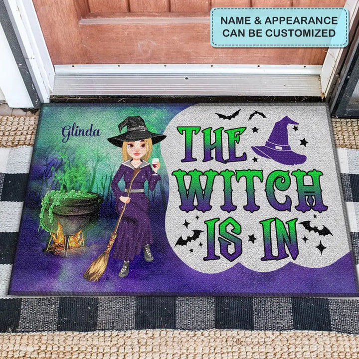 Personalized Custom Doormat - Halloween Gift For Witch - The Witch Is In