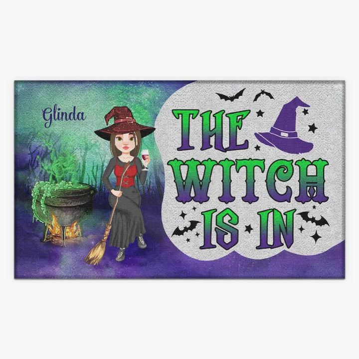 Personalized Custom Doormat - Halloween Gift For Witch - The Witch Is In