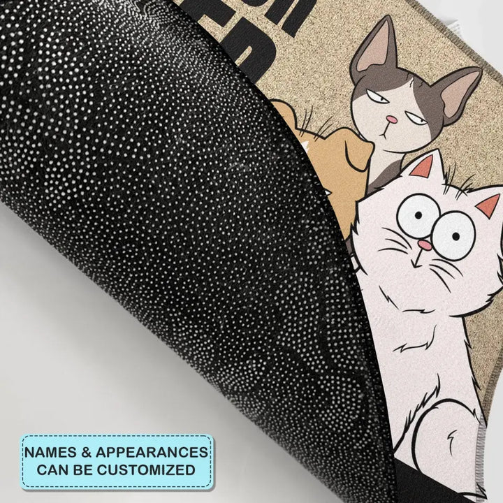 Personalized Custom Doormat - Home Decor Gift For Cat Lover, Cat Dad, Cat Mom, Cat Owner - Keep Door Closed