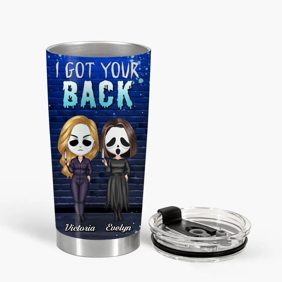 Personalized Custom Tumbler - Halloween Gift For Friends, Besties - I Got Your Back