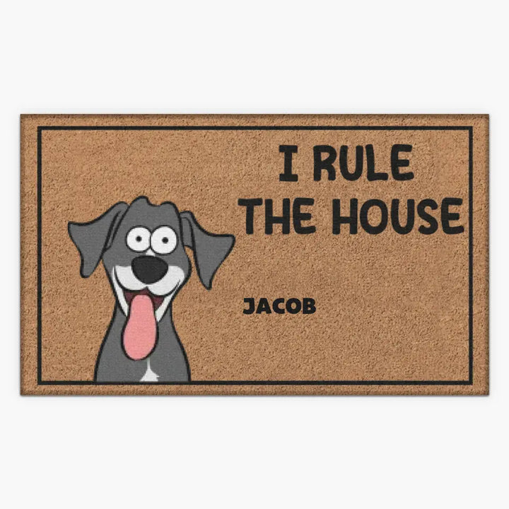 Personalized Custom Doormat - Home Decor Gift For Dog Lover, Dog Dad, Dog Mom, Dog Owner - We Rule The House